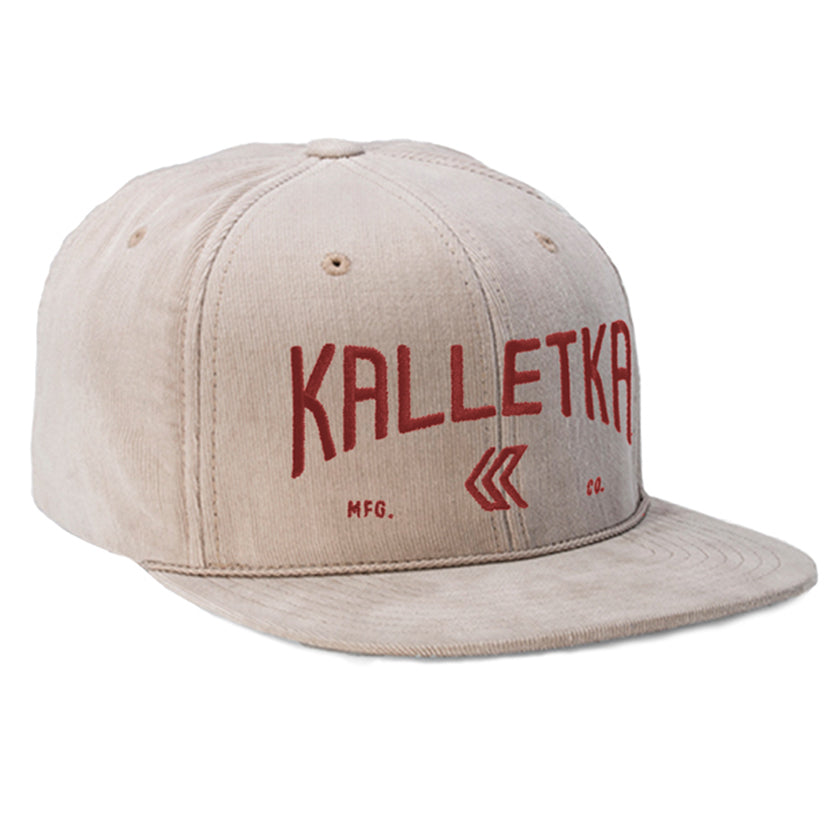 Kalletka Arch Logo Corduroy Trucker Hat - Tan