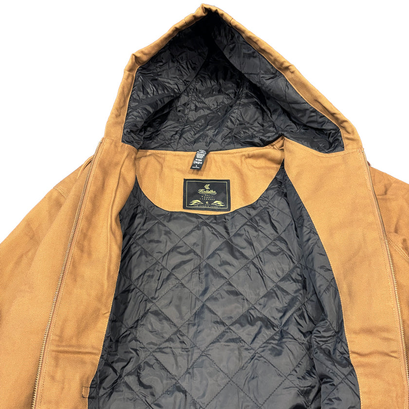 Jacket Detail quilted texture Saddle