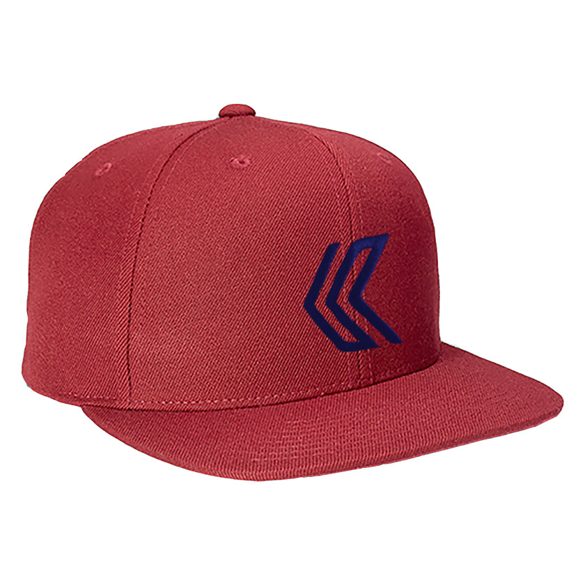 Kalletka Embroidered Logo Wool-Blend Snapback Hat in Maroon