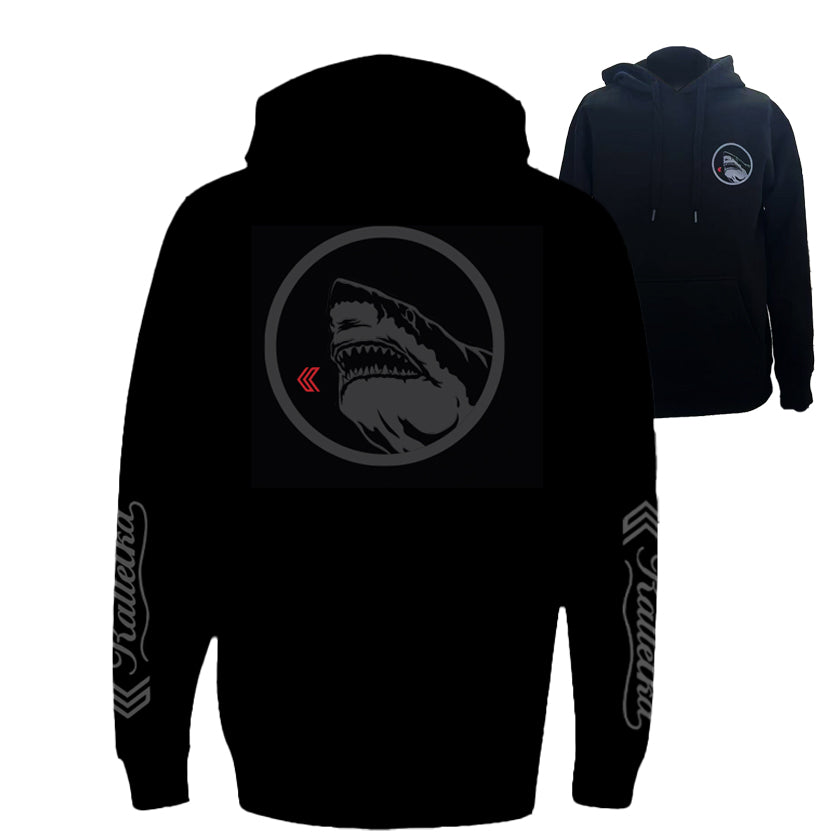 Great white shark art on Black sweatshirt