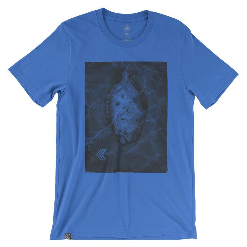 Halibut Art T-Shirt in Royal Blue