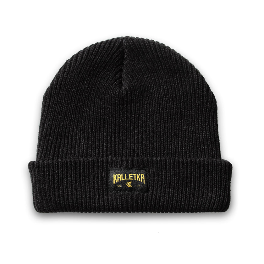 Kalletka Arch Label on Black Beanie