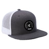 Circle Patch Mesh Back Trucker with Patch---Char/White