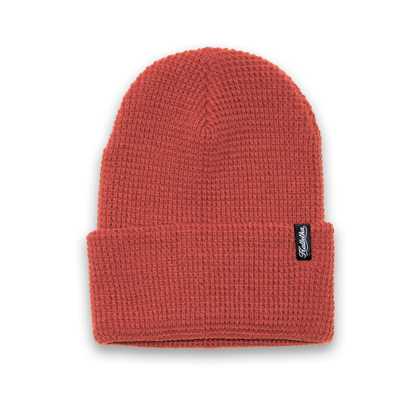 Kalletka Cursive Label Beanie - Rust Color