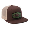 Halibut Patch Mesh Back Trucker ---Brown-Olive Patch