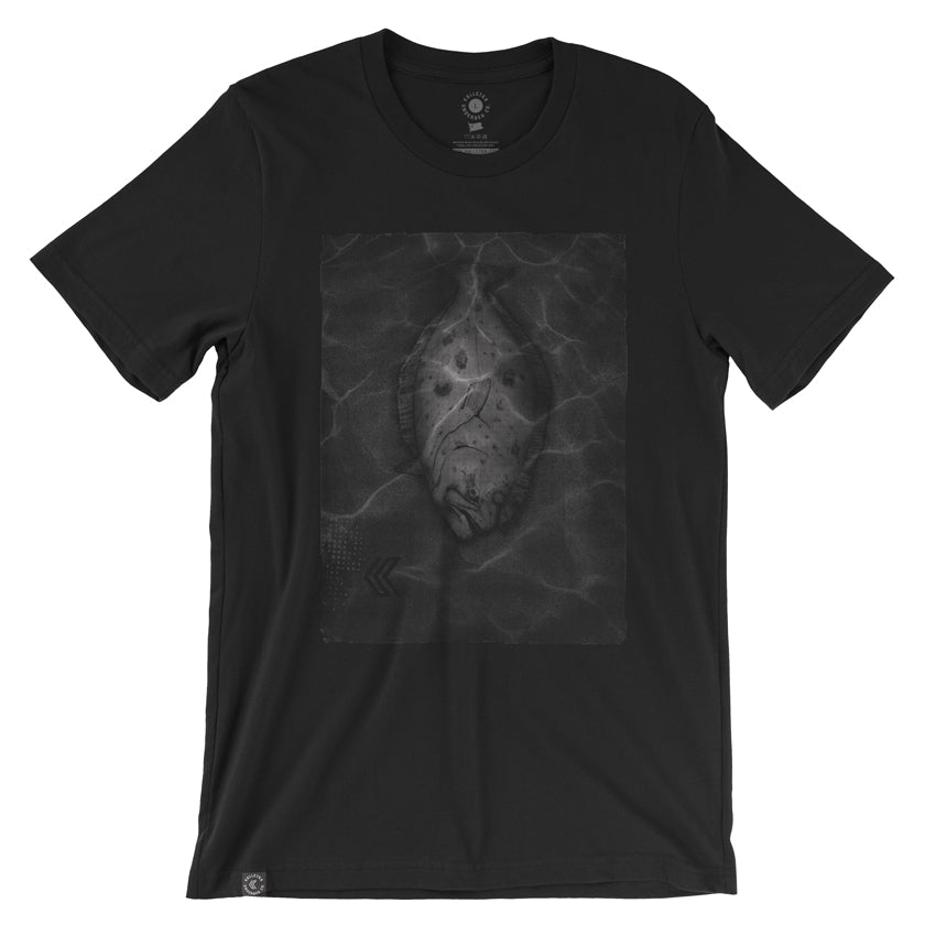Halibut Art T-Shirt in Black