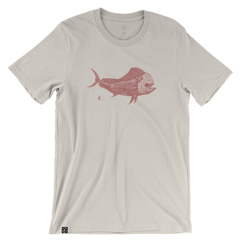 Day of the Dead Mahi-Mahi Art Tee - Front View