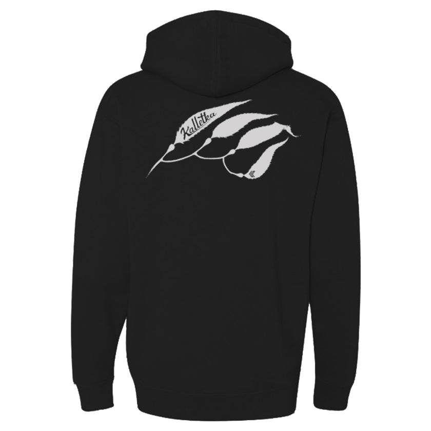 Kelp Strand Hooded Sweatshirt in Black - Back View