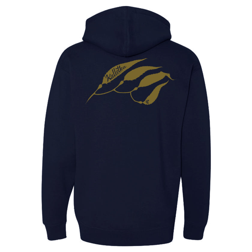 Kelp Strand Hooded Sweatshirt in Navy - Back View