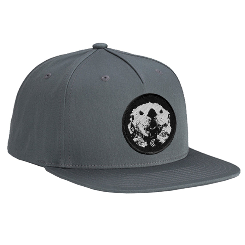 Mad Sea Otter 5-Panel Snapback Hat in Grey