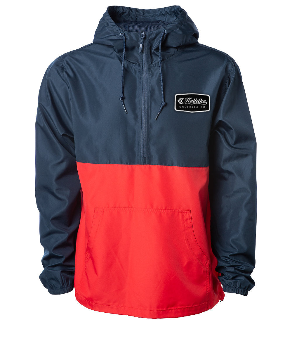 Channel Runner Windbreaker - Navy/Red