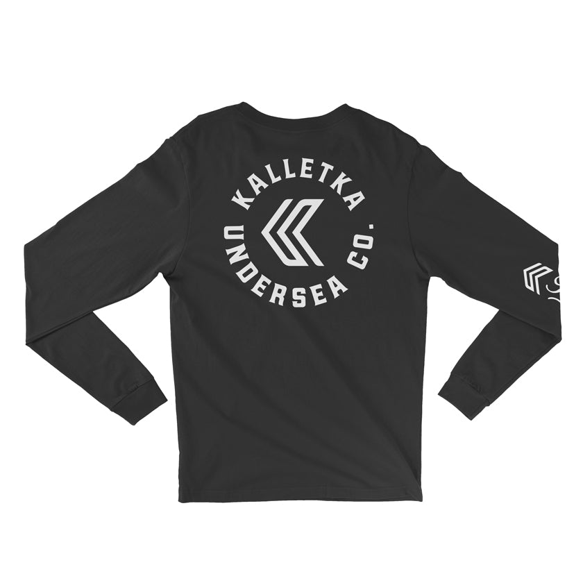 The Kalletka Original Logo Long Sleeve T-Shirt in Black - back