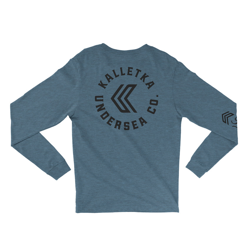 The Kalletka Original Logo Long Sleeve T-Shirt in Indigo - back