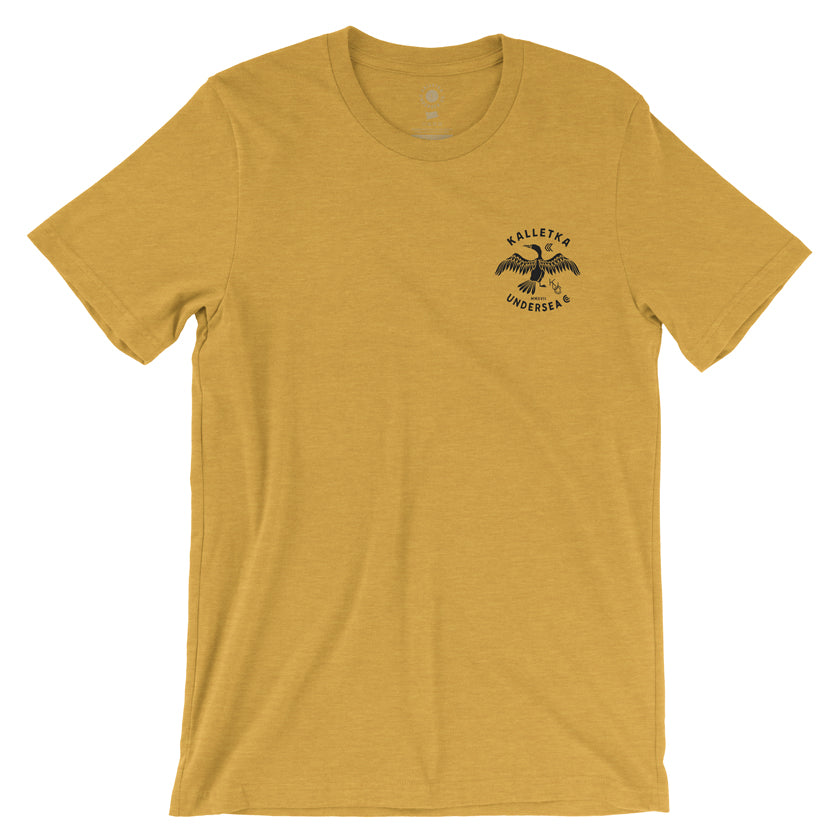 Cormorant Tee in Mustard - front view