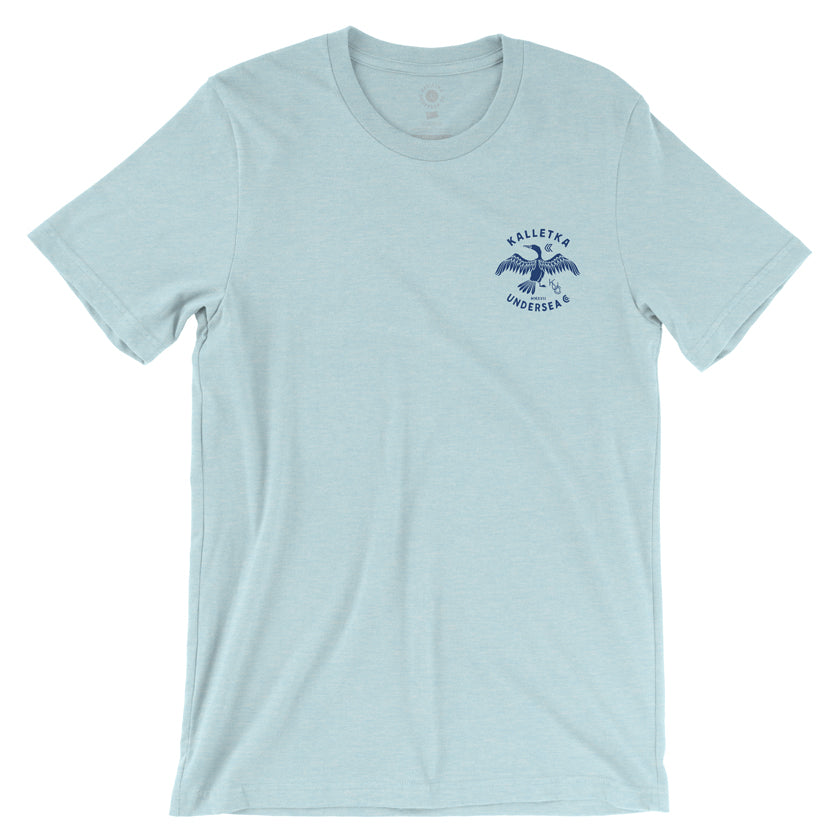 Cormorant Tee in Blue - back viewCormorant Tee in Blue - back view