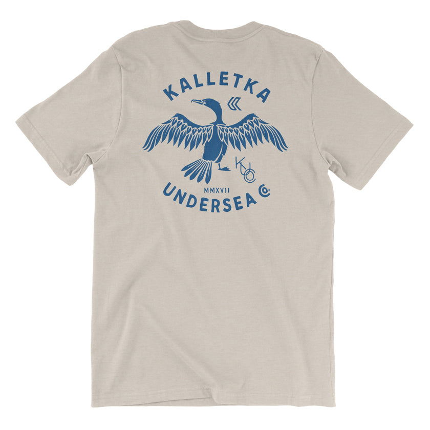 Cormorant Tee in Sand - back view