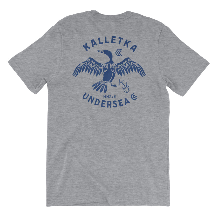 Youth Cormorant Tee in Grey - back view