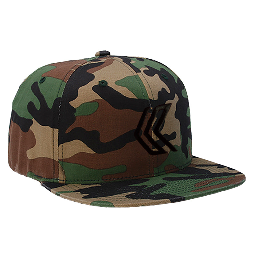 Embroidered Kalletka Logo Wool-Blend Snapback Hat – Camo Design