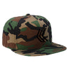 Embroidered Logo Wool-Blend Snapback--Camo