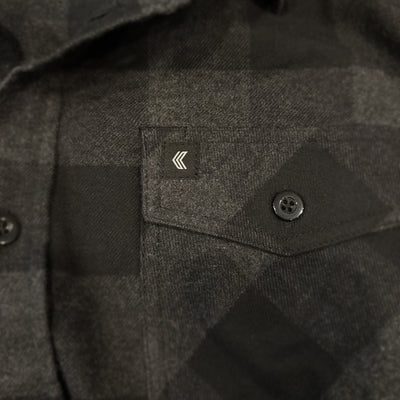 Flannel Black and charcoal pocket with emblem