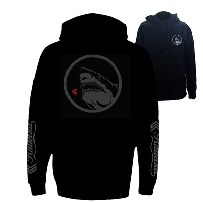 Great white shark art on Black sweatshirt