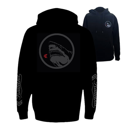 Great white shark art on Black sweatshirt