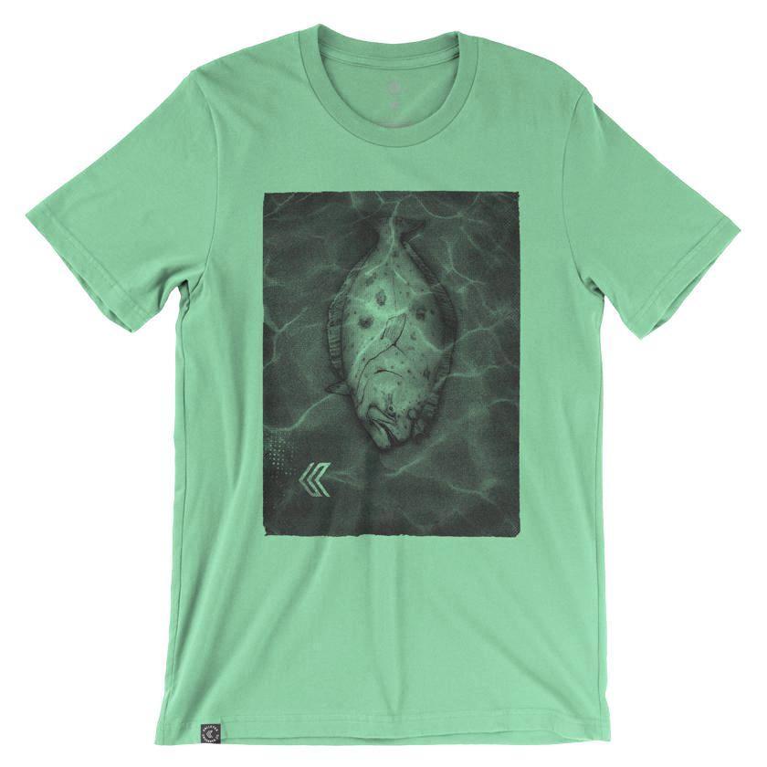 Halibut Art T-Shirt, Kelly Green