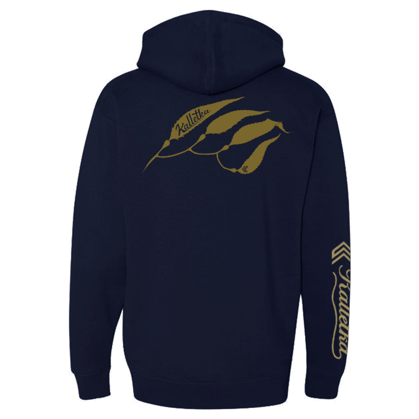 Kelp Strand Hooded Sweatshirt in Navy - Back View