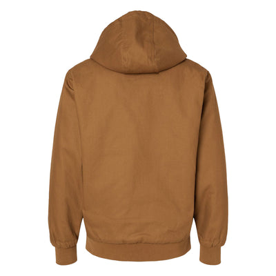 Back of Canvas Hooded  Work Jacket Saddle Color