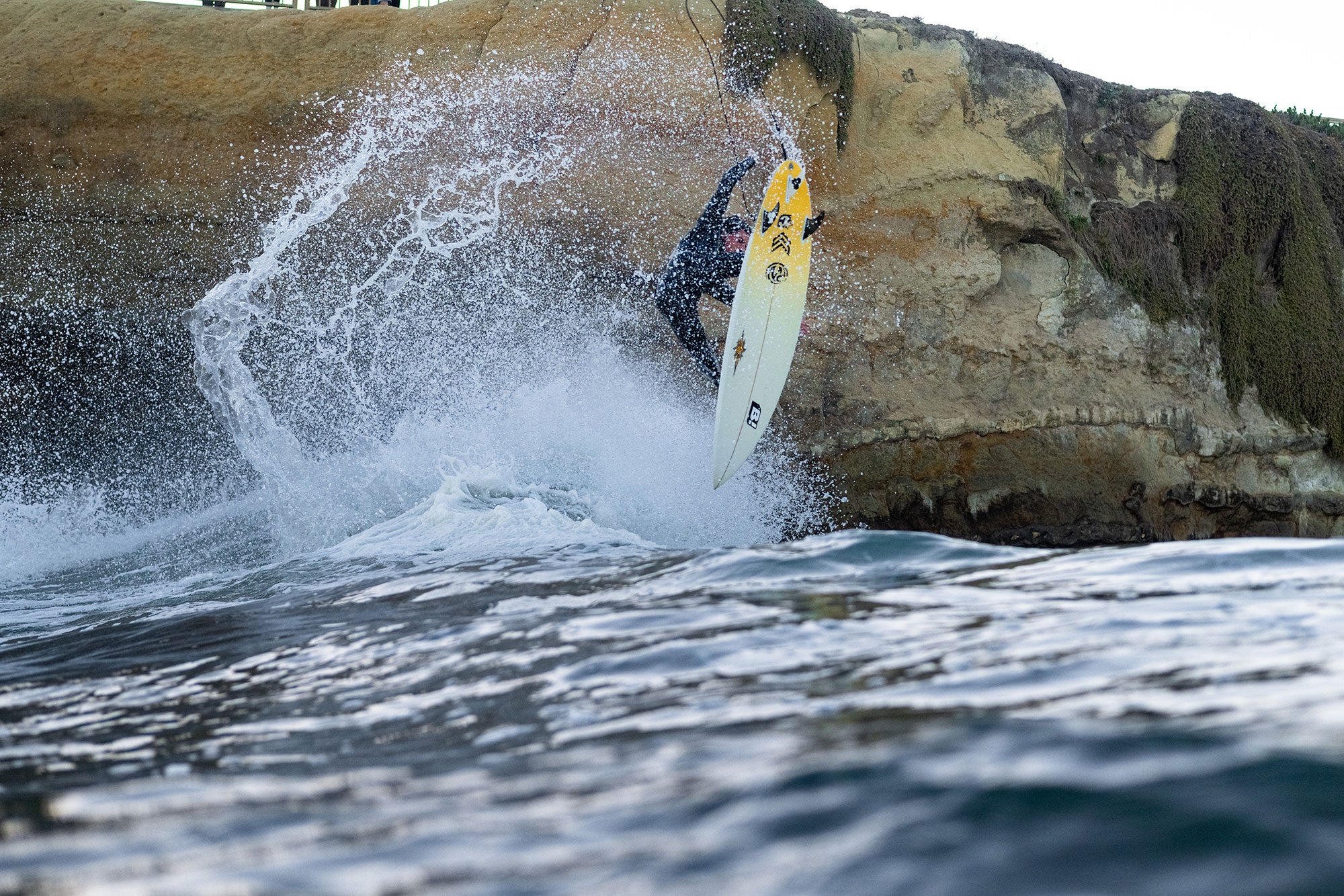 SaM Coffey surfing at Steamers Lane California