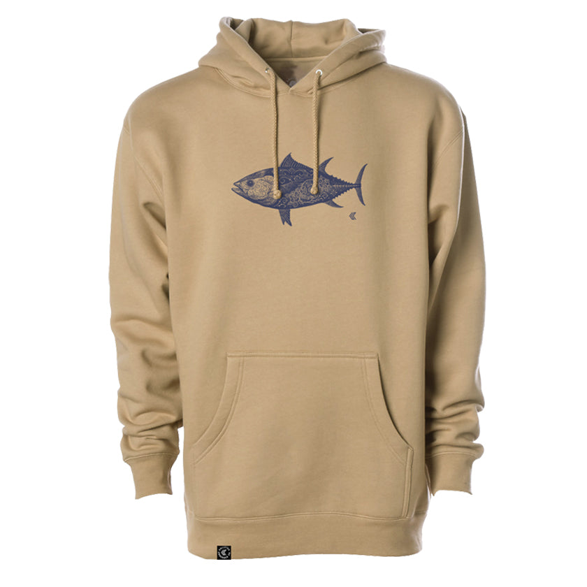 Day of The Dead Series Tuna Art Hooded Sweatshirt Sand Color