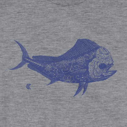 Day of the Dead Mahi-Mahi Art Tee art detail
