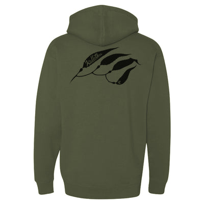 Kelp Strand Hooded Sweatshirt in Moss - Back View