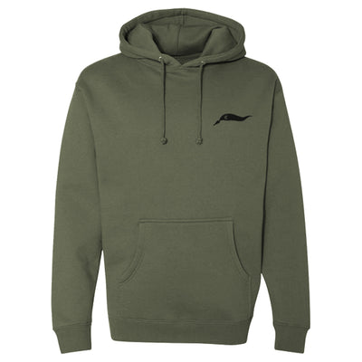 Kelp Strand Hooded Sweatshirt in Moss - Front View