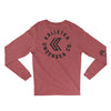 Original Circle Long Sleeve T--Burgundy Heather