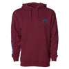 Men's Fleece Hood Sweatshirt - Mad Otter--Maroon