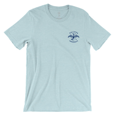 Cormorant Tee in Blue - back viewCormorant Tee in Blue - back view