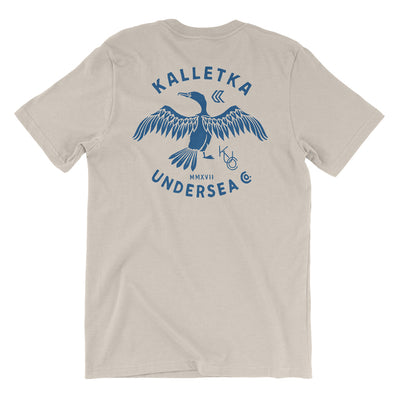 Cormorant Tee in Sand - back view