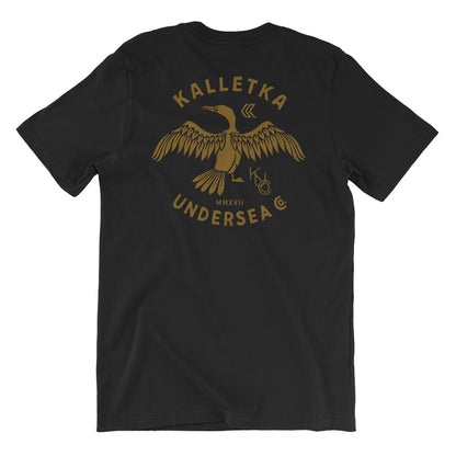 Cormorant Tee in Black - back view