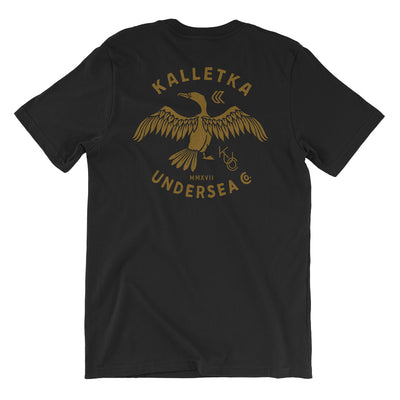 Youth Cormorant Tee in Black - back view