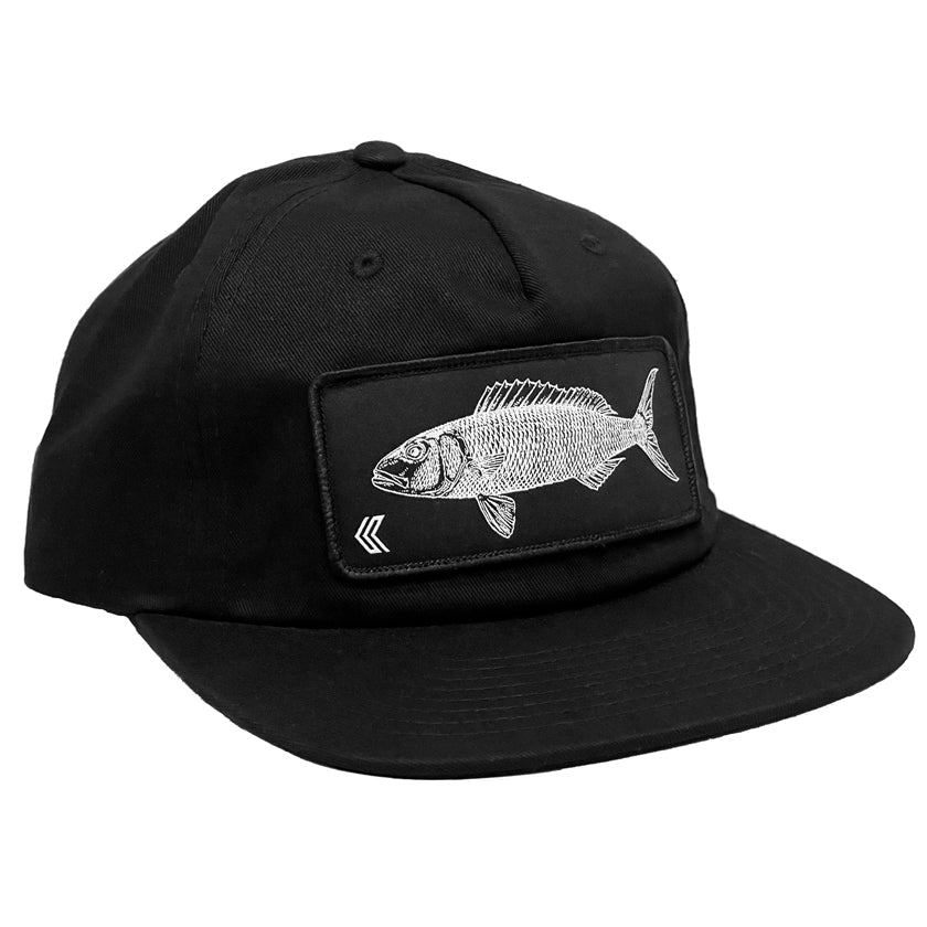 ku Patch Unstructured Hat - Black