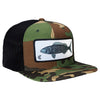 Uku Patch Mesh Back Trucker ---Camo/Black-White Patch