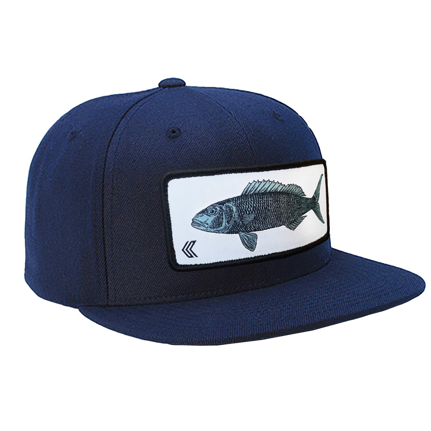 Uku Patch Wool Blend Trucker Hat - Navy/White Patch